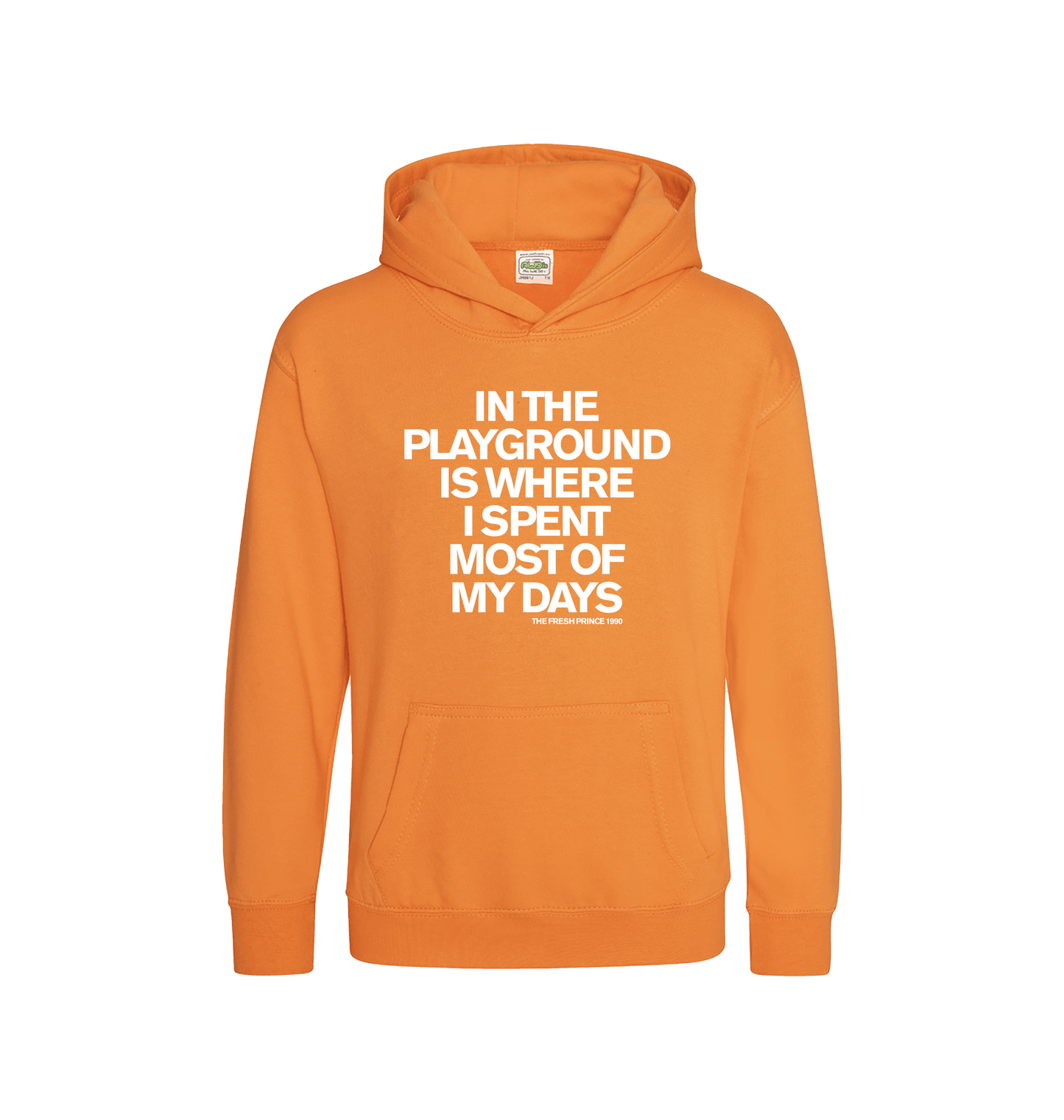 Orange Crush Printed Kids Hoodie Front