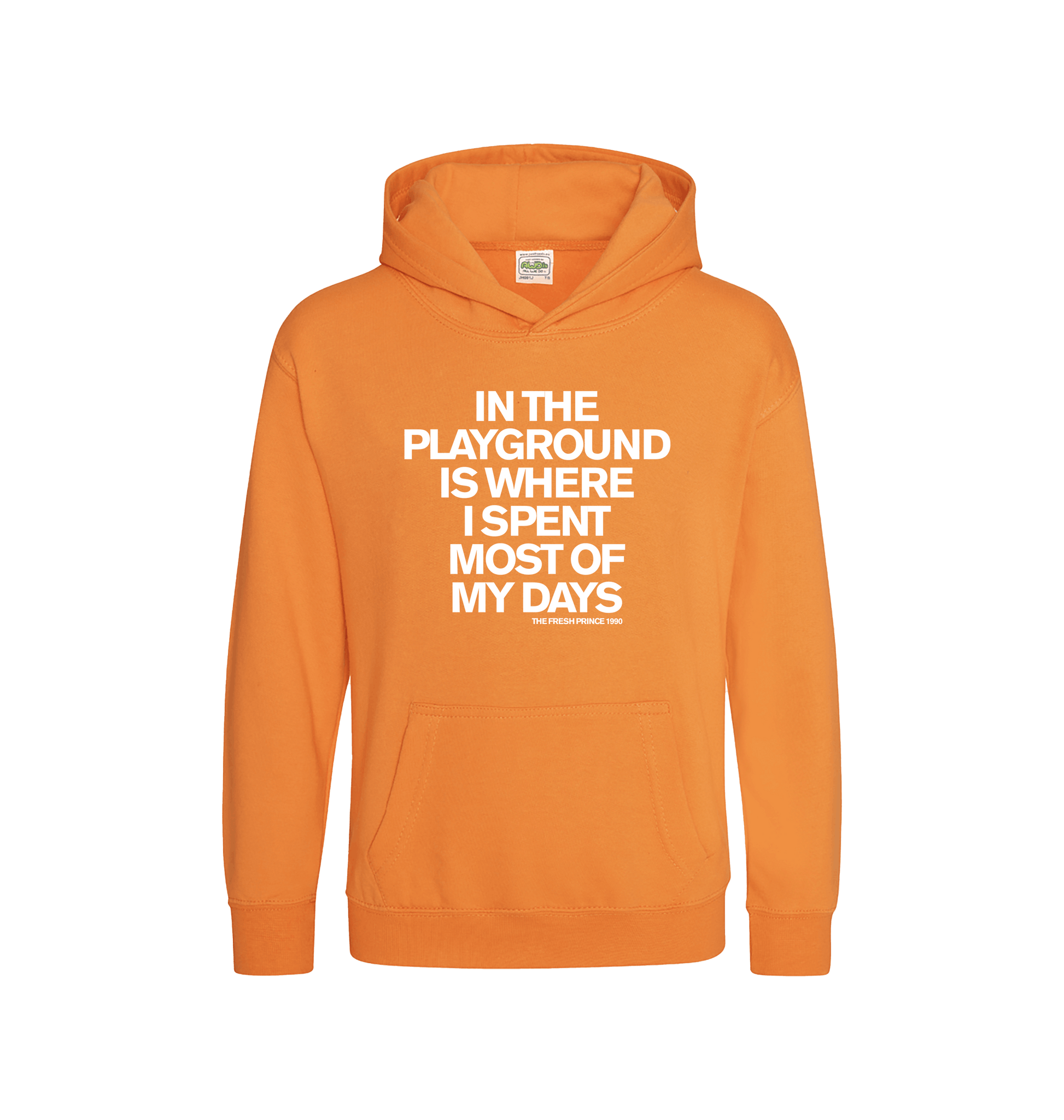 Orange Crush Printed Kids Hoodie Front