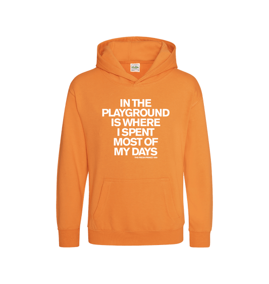 Orange Crush Printed Kids Hoodie Front