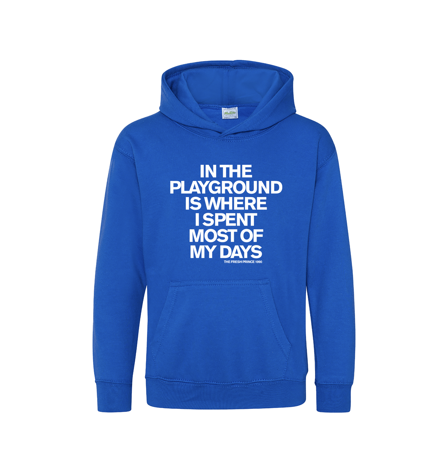 Royal Blue Printed Kids Hoodie Front